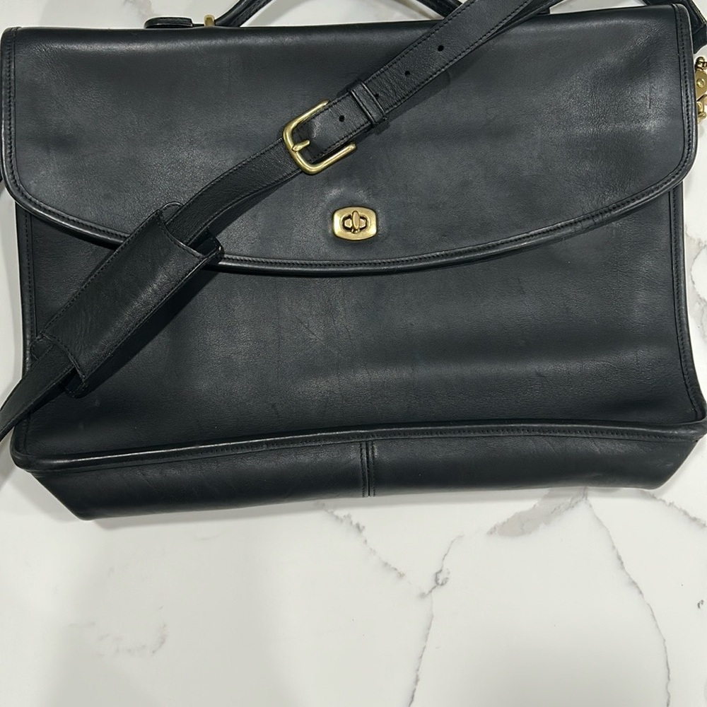 Coach Briefcase black leather